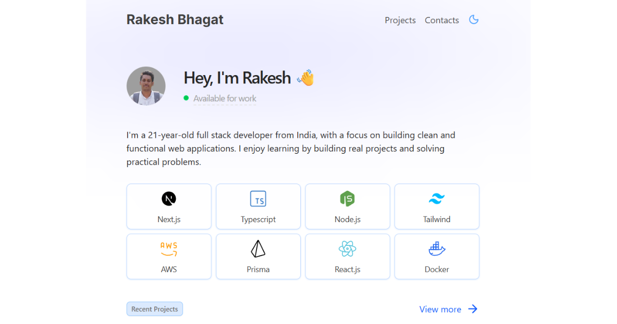 Rakesh Bhagat | Full Stack Developer